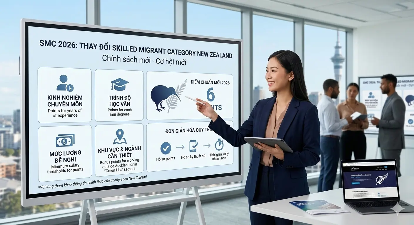 Thay đổi Skilled Migrant Category New Zealand 2026