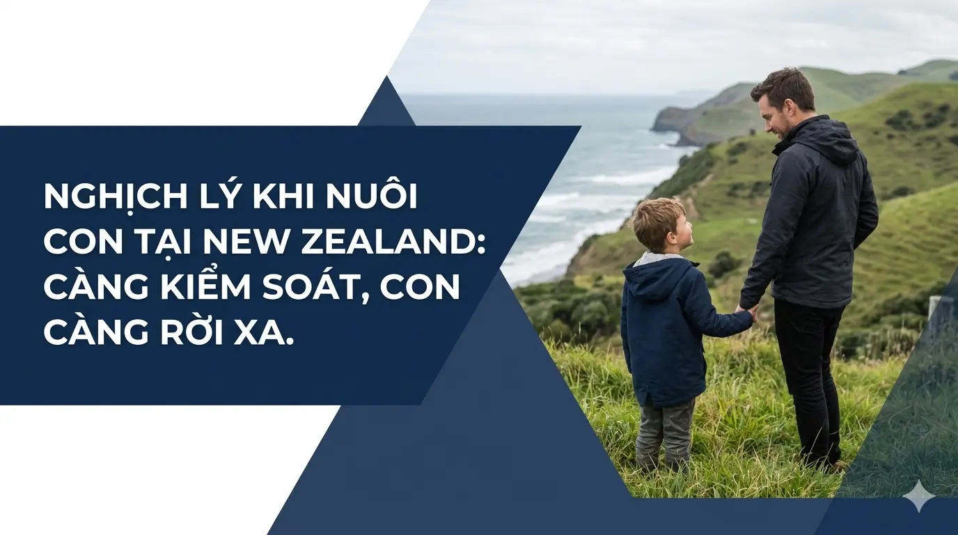 NGHỊCH LÝ KHI NUÔI CON TẠI NEW ZEALAND: CÀNG KIỂM SOÁT, CON CÀNG RỜI XA.